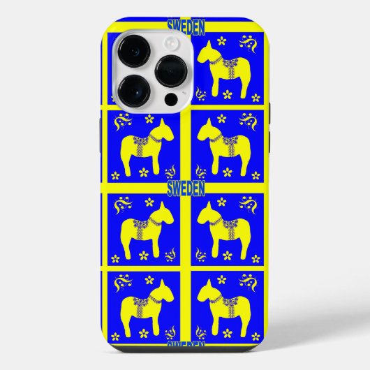 traditionelle schwedische Farben Symbole Schwedens iPhone Hülle (Rückseite)