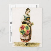 Traditionelle Schweizer Kostüme des Kantons Luzern Postkarte (Vorne/Hinten)