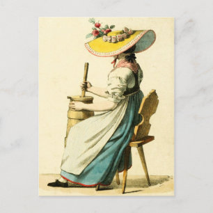 Traditionelle Schweizer Tracht von Unterwalden Postkarte
