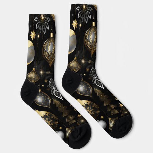 Traditionelle Silber- und Gold-Ornamente Socken (Rechts)