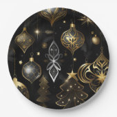 Traditionelle Silberschmuck- und Goldschmuckmuster Pappteller (Vorderseite)