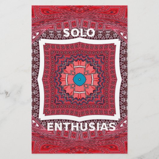 Traditionelle Sindhi Kultur Ajrak Muster Kunst Dru Briefpapier (Vorderseite)