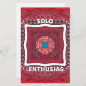 Traditionelle Sindhi Kultur Ajrak Muster Kunst Dru Briefpapier (Vorne/Hinten)