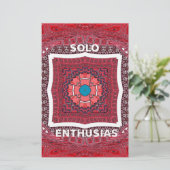 Traditionelle Sindhi Kultur Ajrak Muster Kunst Dru Briefpapier (Stehend Vorderseite)