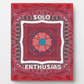 Traditionelle Sindhi Kultur Ajrak Muster Kunst Dru Fotoplatte (Vorderseite)