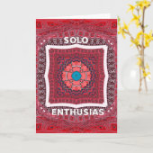 Traditionelle Sindhi Kultur Ajrak Muster Kunst Dru Karte (Gelbe Blume)