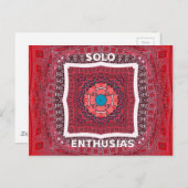 Traditionelle Sindhi Kultur Ajrak Muster Kunst Dru Postkarte (Vorne/Hinten)