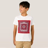 Traditionelle Sindhi Kultur Ajrak Muster Kunst Dru T-Shirt (Vorne ganz)