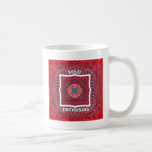 Traditionelle Sindhi-Kultur Ajrak-Muster-Kunststof Kaffeetasse