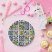 Traditionelle sizilianische Keramik Tile Muster Pappteller (Party)