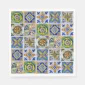 Traditionelle sizilianische Keramik Tile Muster Serviette (Vorderseite)