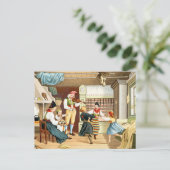 Traditionelle skandinavische Familie Postkarte (Stehend Vorderseite)