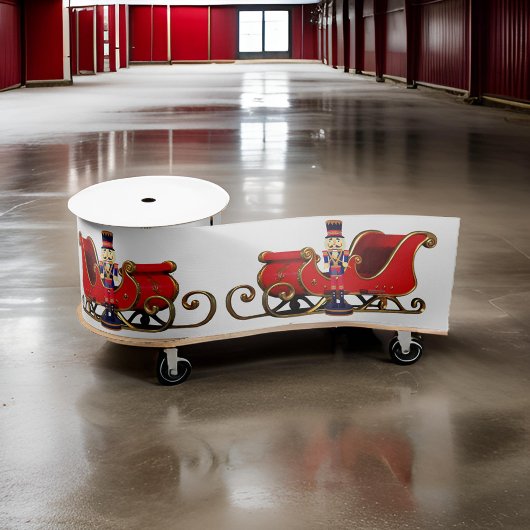 Traditionelle Sleigh Nutcracker Weihnachten Satinband