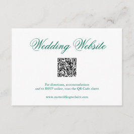 Traditionelle Smaragdgrüne formale QR-Hochzeit Begleitkarte