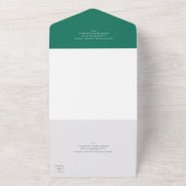 Traditionelle Smaragdgrüne Hochzeit All In One Einladung (Außenbereich)