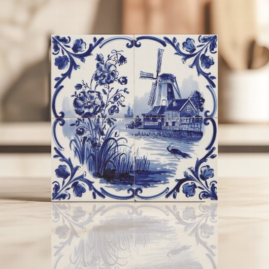 Traditionelle Software Windmill und Floral Fliese