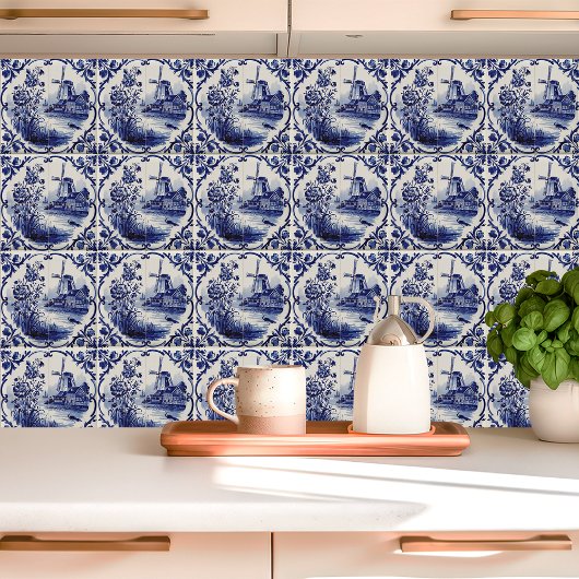 Traditionelle Software Windmill und Floral Fliese