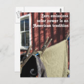 Traditionelle Solarzellen-Power-Wäsche Postkarte (Vorne/Hinten)