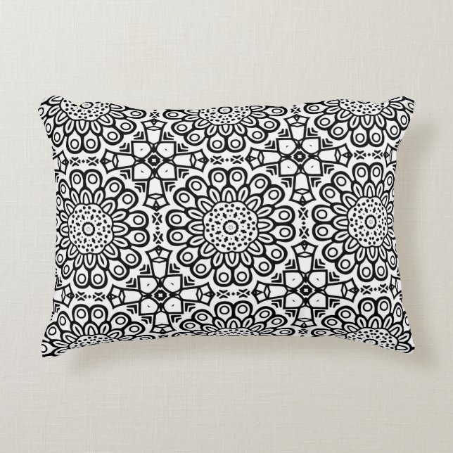 Traditionelle Sonnenblumen-Batik-Musterschmuck Dekokissen (Vorderseite)