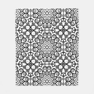 Traditionelle Sonnenblumen-Batik-Musterschmuck Fleecedecke