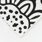 Traditionelle Sonnenblumen-Batik-Musterschmuck Fleecedecke (Ecke)
