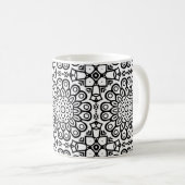 Traditionelle Sonnenblumen-Batik-Musterschmuck Kaffeetasse (VorderseiteRechts)