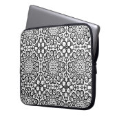 Traditionelle Sonnenblumen-Batik-Musterschmuck Laptopschutzhülle (Vorderseite Links)