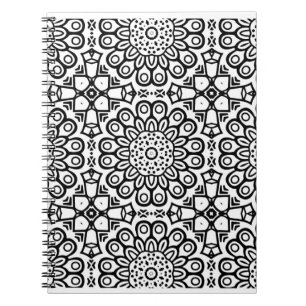 Traditionelle Sonnenblumen-Batik-Musterschmuck Notizblock