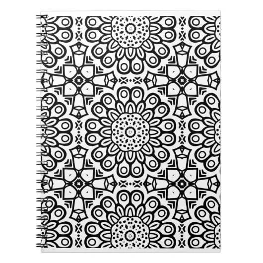Traditionelle Sonnenblumen-Batik-Musterschmuck Notizblock (Vorderseite)