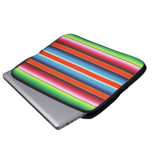 Traditionelle Spanisch Serape Laptopschutzhülle (Vorne Knopf)