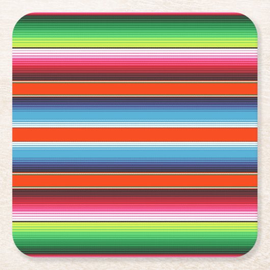 Traditionelle Spanisch Serape Rechteckiger Pappuntersetzer (Vorderseite)