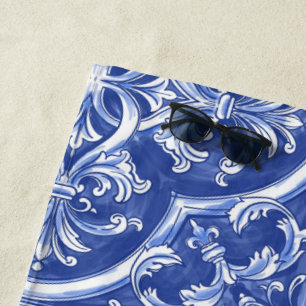Traditionelle Stammes-Wasserfarbe Portugiesische A Strandtuch