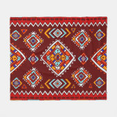 Traditionelle Stammesmuster im ethnischen Stil Fleecedecke (Vorderseite (Horizontal))
