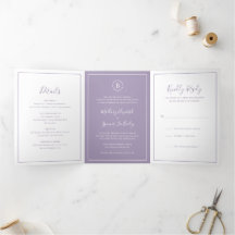 Traditionelle staubige lila elegante Hochzeit