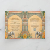 Traditionelle südindische Foto-QR-Code-Hochzeit Einladung (Innenseite)