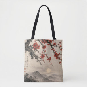 Traditionelle Sumi-e-Tuschewaschkunst Tasche