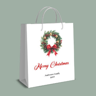 Traditionelle Tannen-Weihnachtsgirlande-Tasche mit Mittlere Geschenktüte