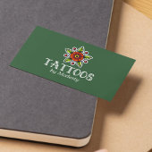 Traditionelle Tattoo-Blume Visitenkarte