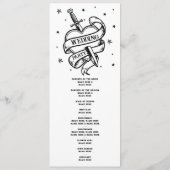 Traditionelle Tattoo Wedding Heart Zeremonie Detai Programm (Rückseite)