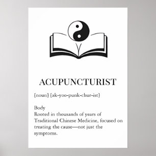 Traditionelle TCM-Wandkunst für Akupunkteure Poster