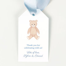Traditionelle Teddy Bear Baby Shower Fevor Tags