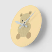 Traditionelle Teddy Bear Round Clock Runde Wanduhr (Winkel)