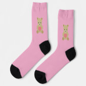 Traditionelle Teddy Bear Valentine's Day Socks Socken (Linkes Detail)