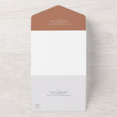 Traditionelle Terracotta Elegante Hochzeit All In One Einladung (Außenbereich)