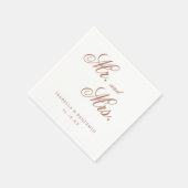 Traditionelle Terracotta Formal Elegante Hochzeit Serviette (Ecke)