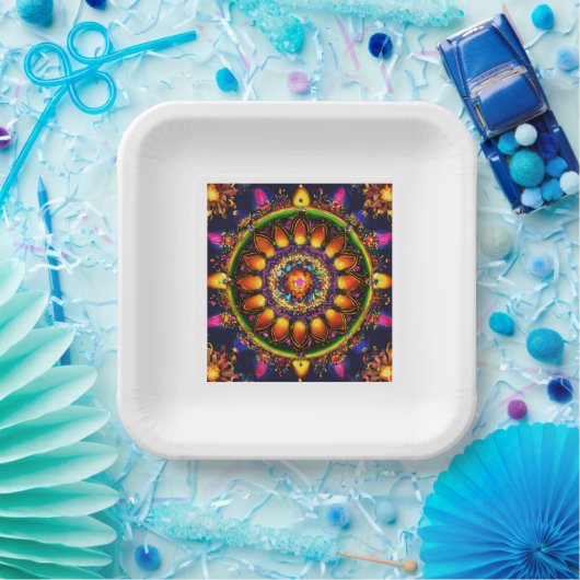 Traditionelle Thali Plate - Dauerhafte Zeiten Pappteller (Party)