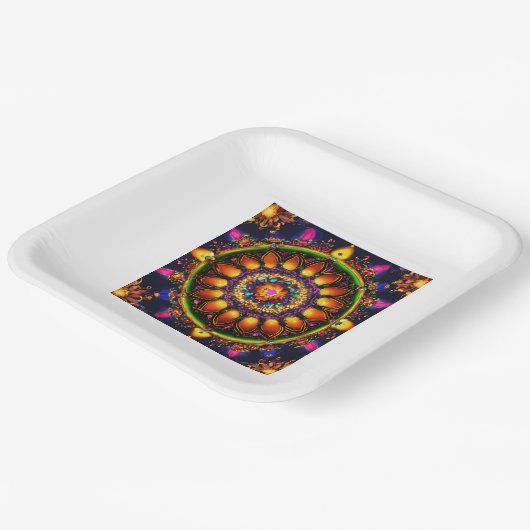 Traditionelle Thali Plate - Dauerhafte Zeiten Pappteller (Gewinkelt)