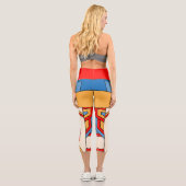 Traditionelle Tiki Mask Capri Leggings (Rückseite)