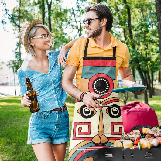 Traditionelle Tiki Mask Schürze