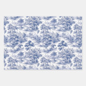 Traditionelle Toile de Jouy, Blaue Willow Muster Geschenkpapier Set (Vorderseite 3)